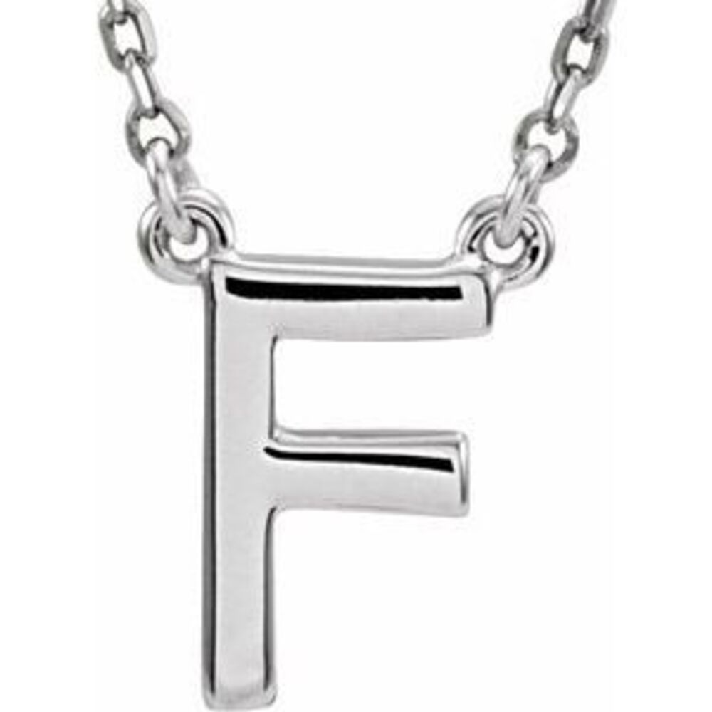Kazi Luxury Initial Necklace - Sterling Silver (Initial F)